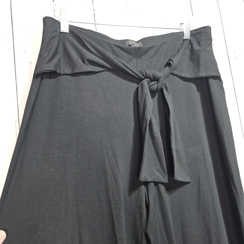J. Jill Wearever Collection Black Tie Waist Pull-on Wide Leg Pants Size Medium. - Picture 4 of 7
